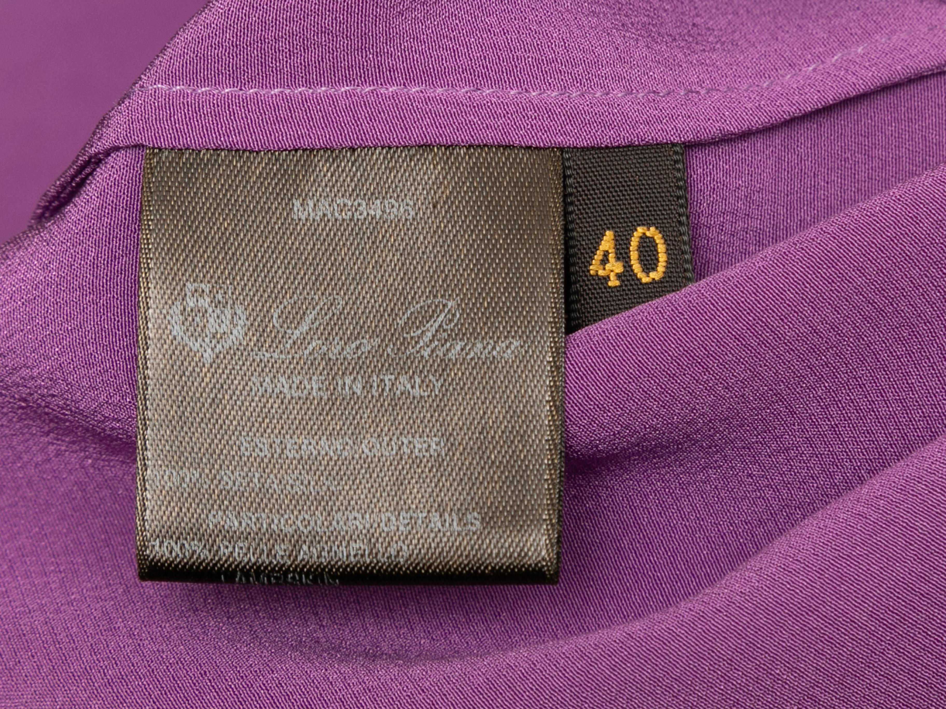 Mini abito senza maniche in seta viola di Loro Piana Taglia IT 40 in vendita 1
