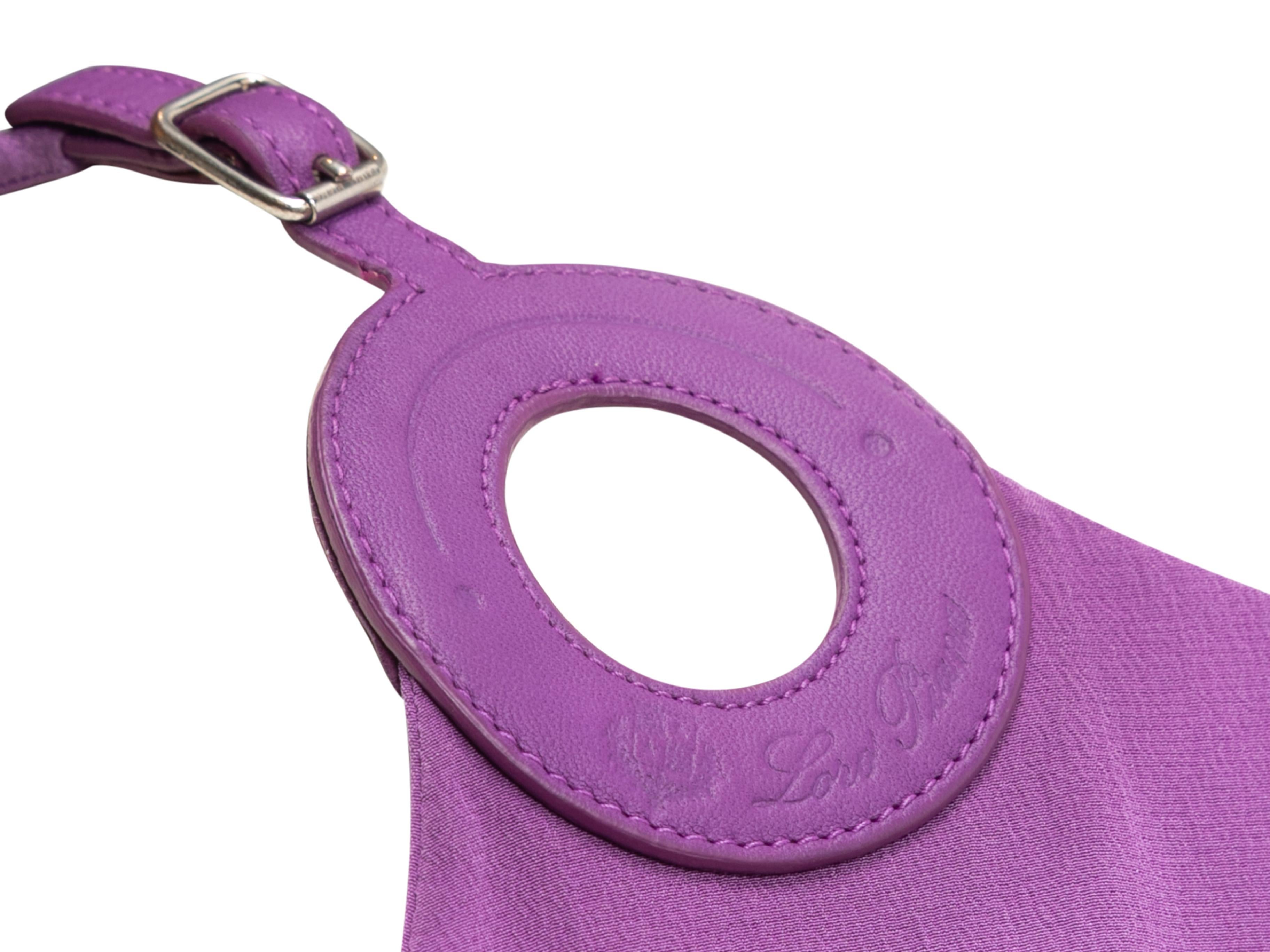 Mini abito senza maniche in seta viola di Loro Piana Taglia IT 40 in vendita 2