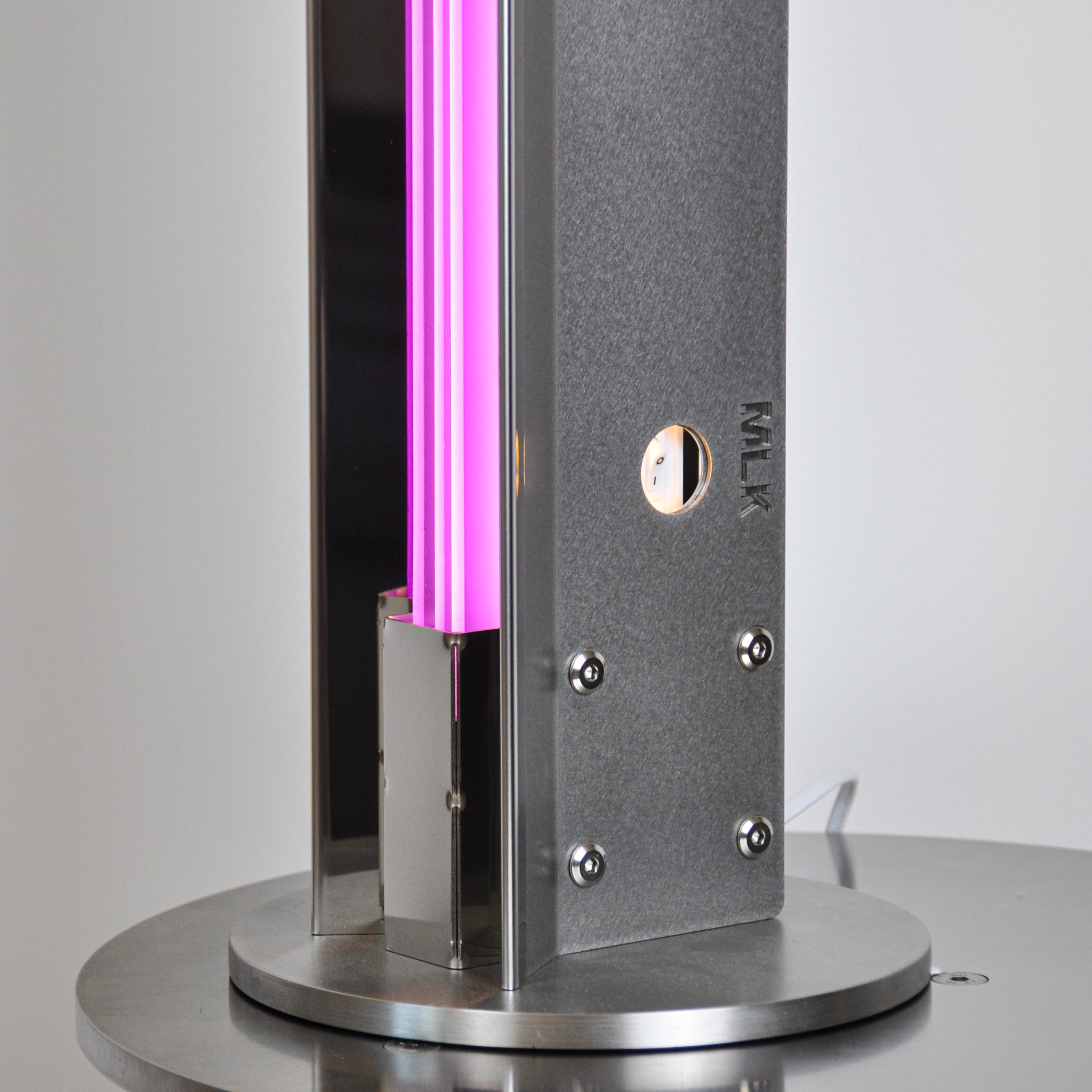 Post-Modern Purple Mat Ne600 Plus Lamp by MLK Furniture For Sale