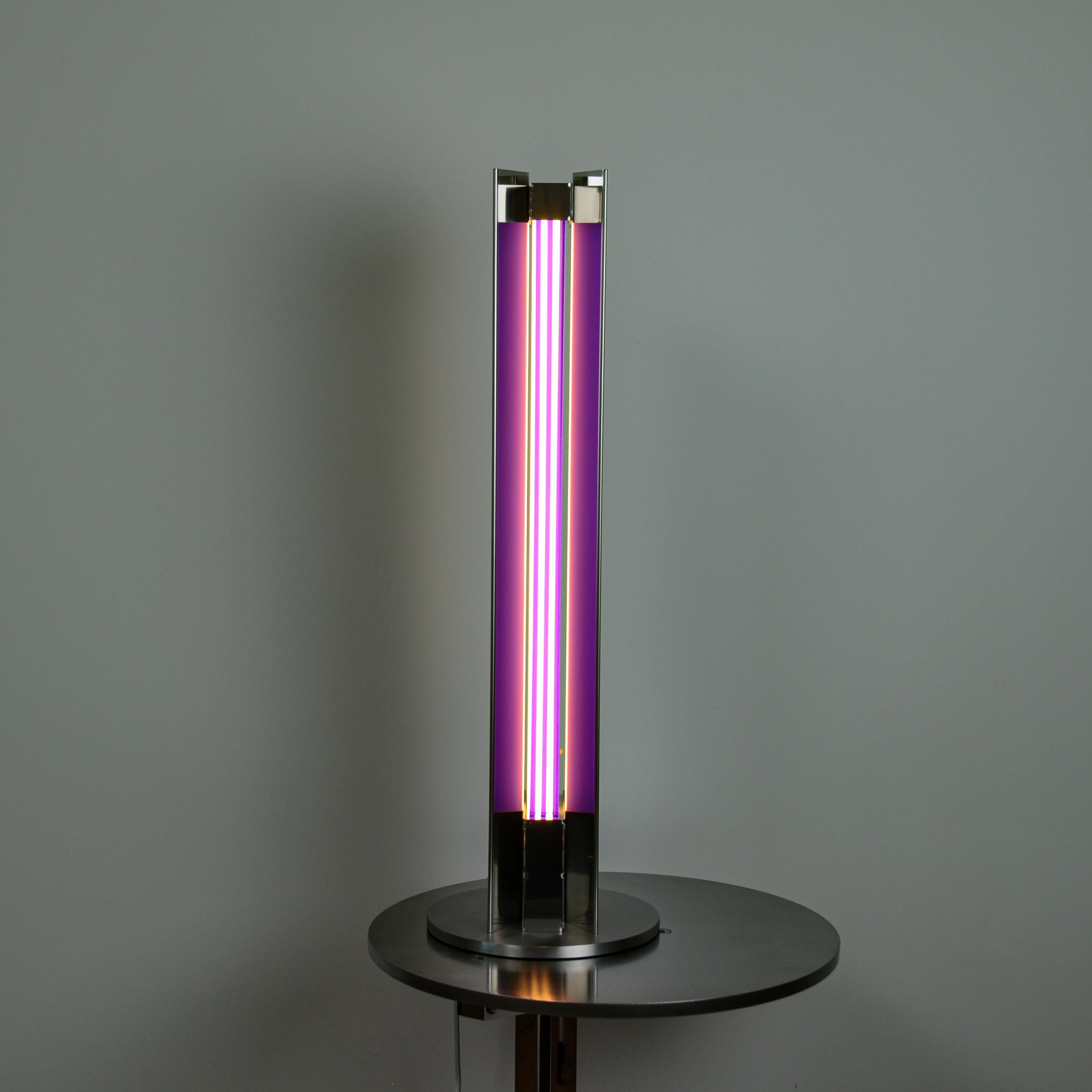Contemporary Purple Mat Ne600 Plus Lamp by MLK Furniture For Sale