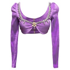 Purple Miss Sohee Embellished Bra Top Size UK 10