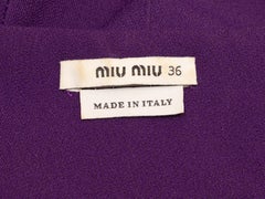 Purple Miu Miu Drop Waist Dress Size IT 36