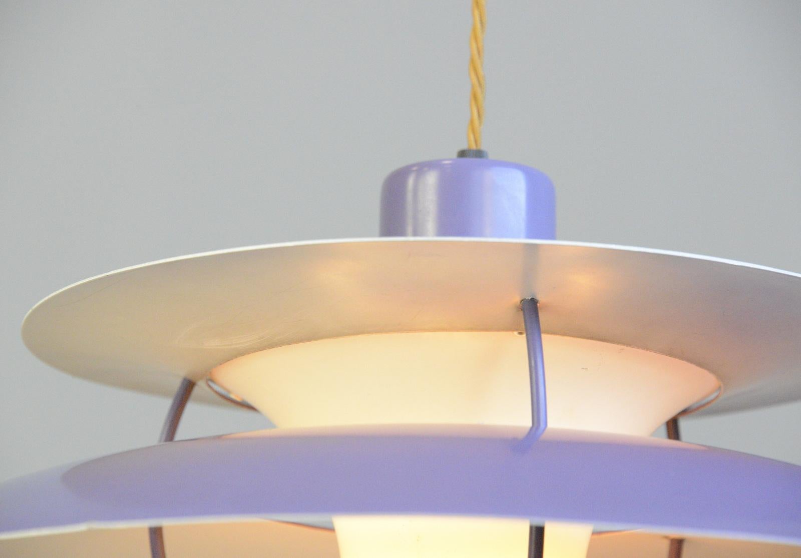 Danish Purple Model PH5 Pendant Lights by Louis Poulson, Circa 1960s