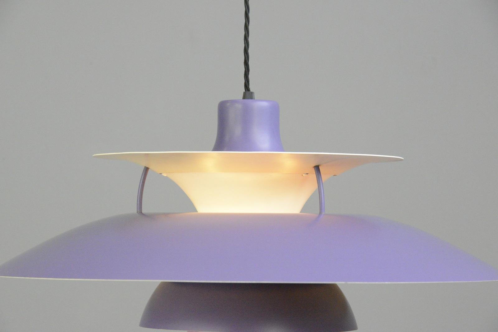 Aluminum Purple Model PH5 Pendant Lights by Louis Poulson Circa 1960s
