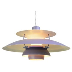 Purple Model PH5 Pendant Lights by Louis Poulson Circa 1960s