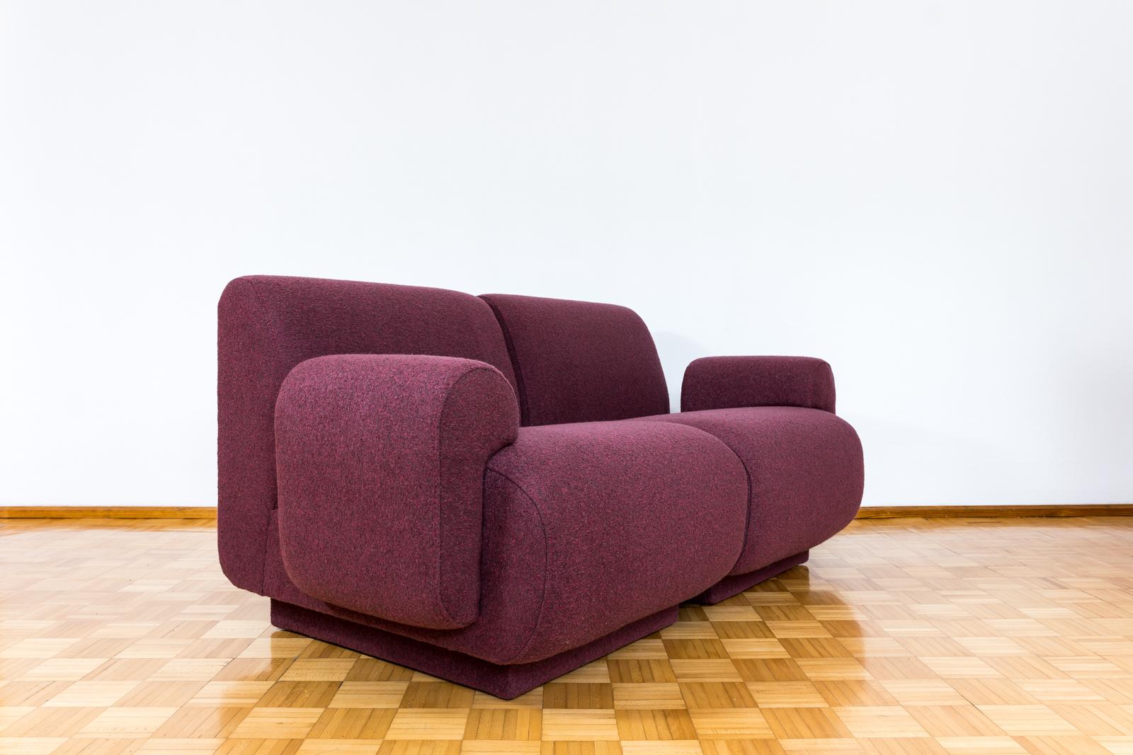 Space Age Purple Modular two-seater Sofa, 1970, Germany For Sale