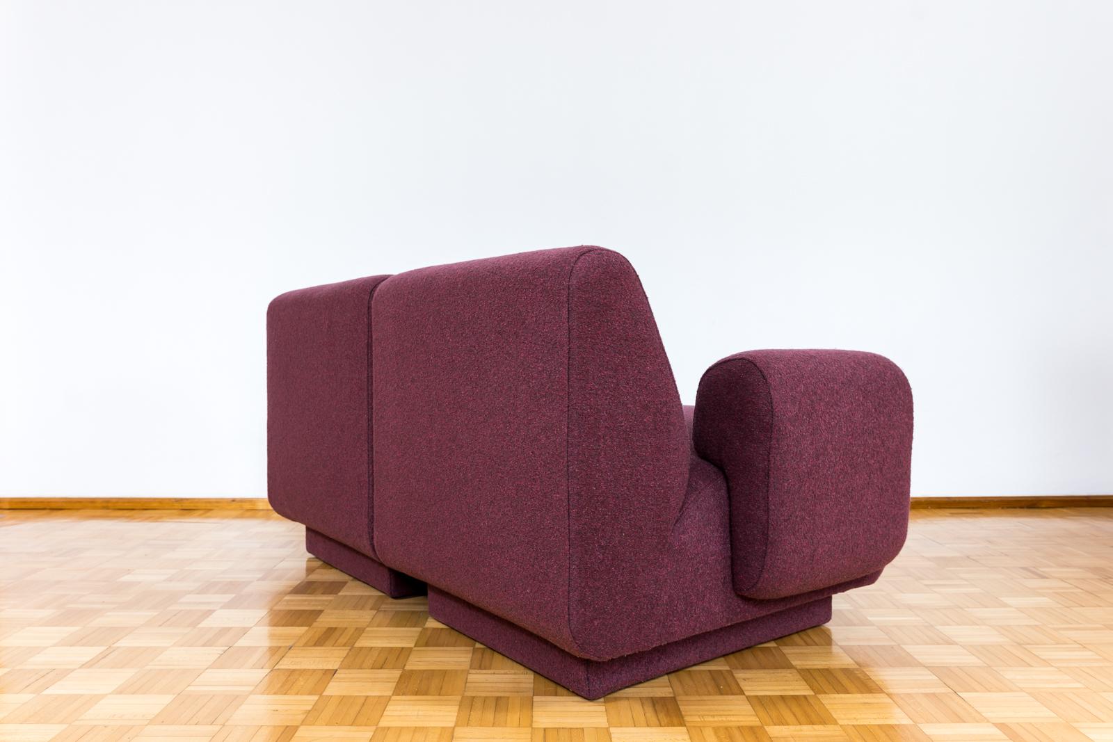 20th Century Purple Modular two-seater Sofa, 1970, Germany For Sale
