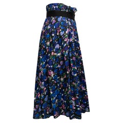 Lila & Multicolor Balenciaga Bedruckter plissierter Faltenrock Größe EU 36