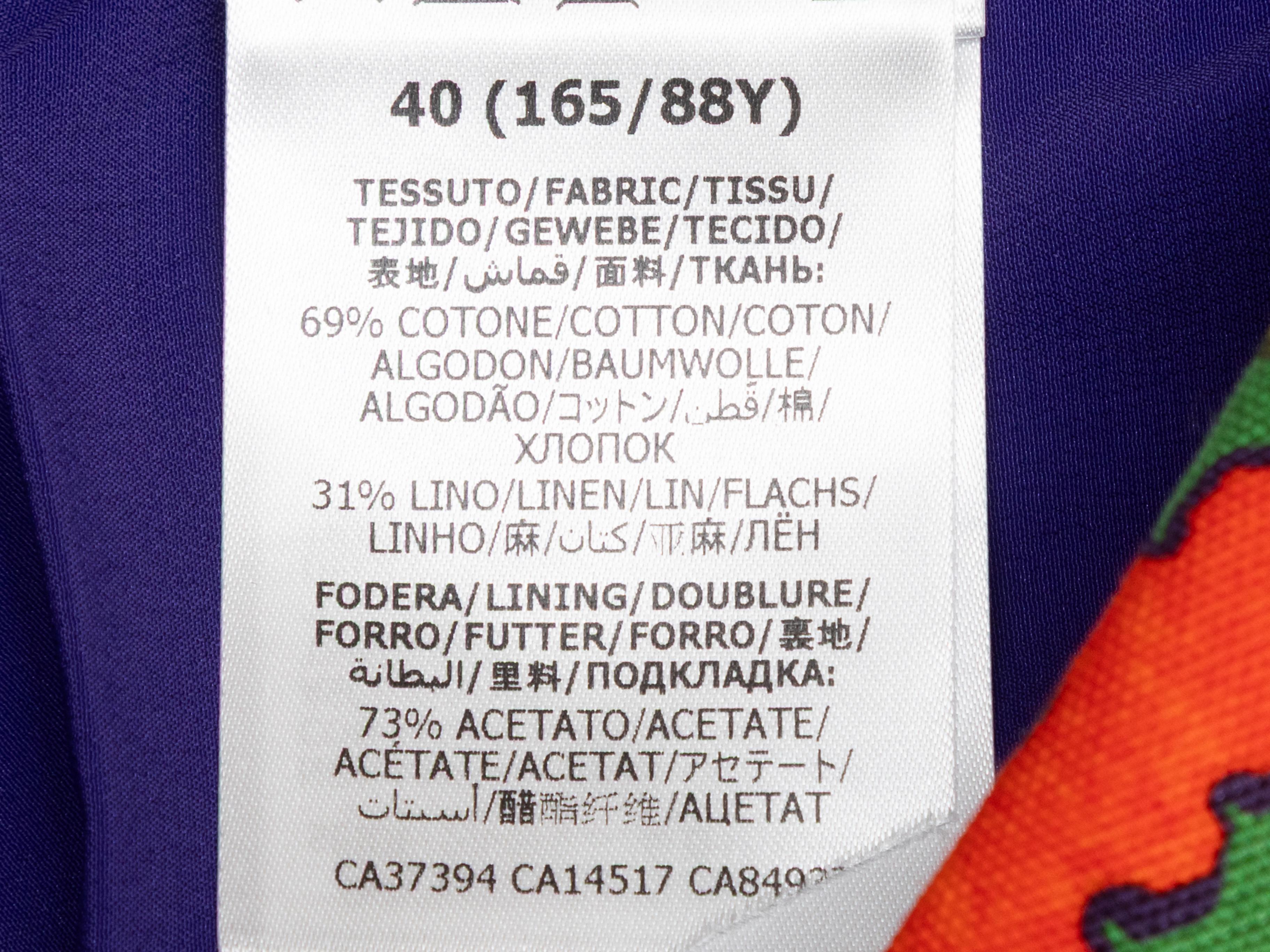 Lila & Multicolor Gucci Paisley Einärmeliges Crop Top Größe IT 40 im Angebot 2