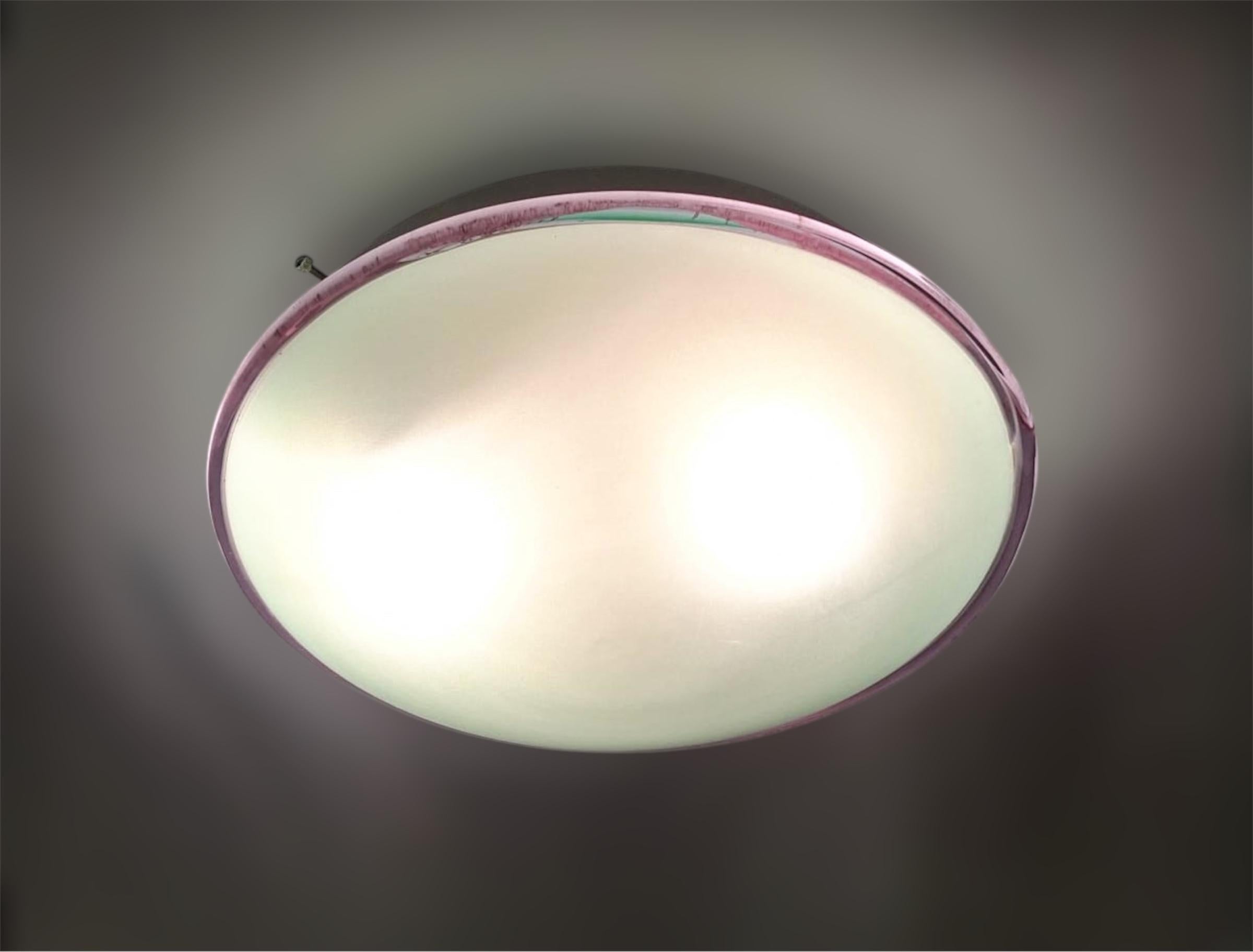 Purple Murano Flush Mount / Sconce, 4 Available For Sale 4