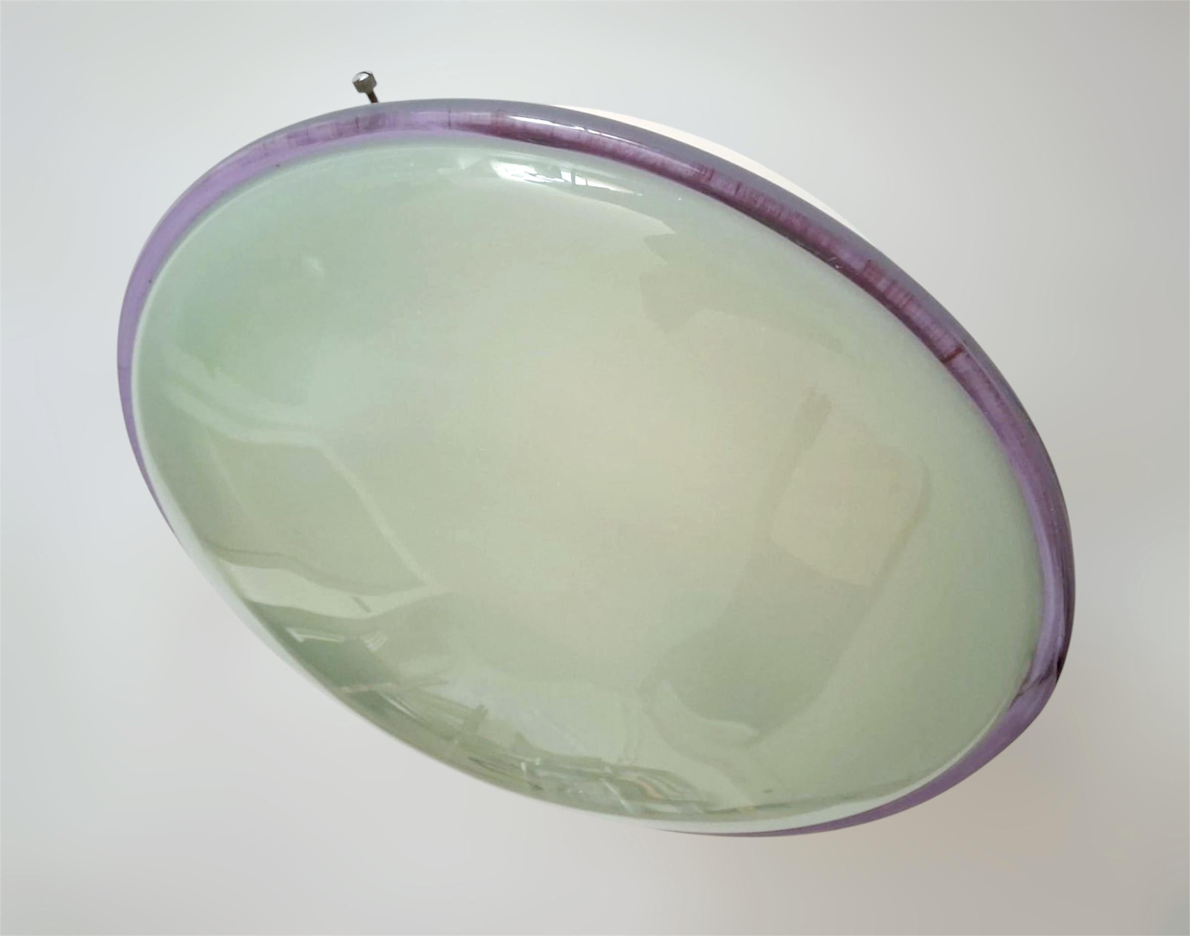 20th Century Purple Murano Flush Mount / Sconce, 4 Available For Sale