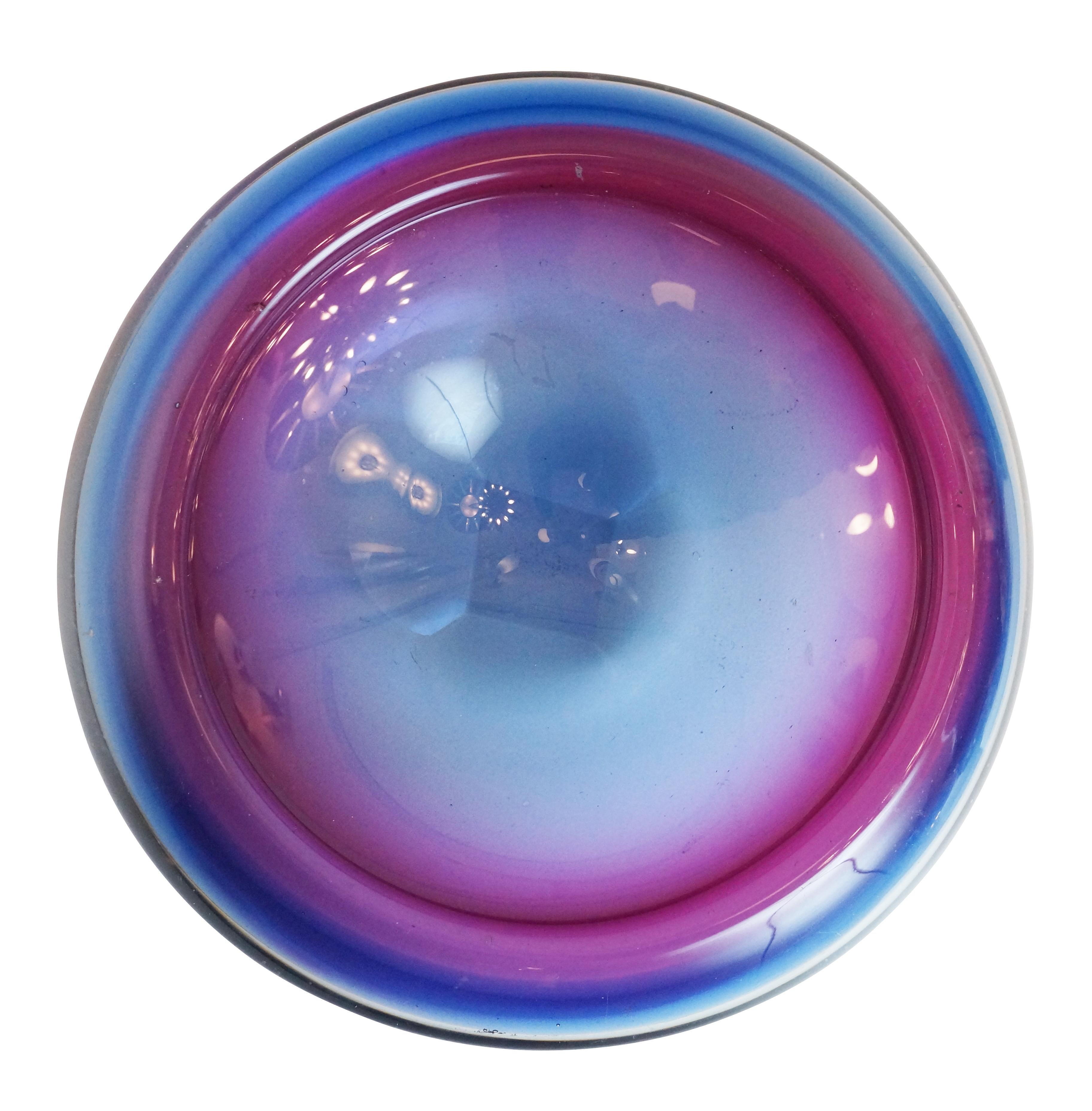 Italian Purple Murano Glass Bowl, Italy, 1960s For Sale