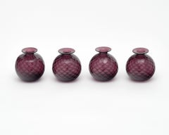 Purple Murano Glass bud Vases