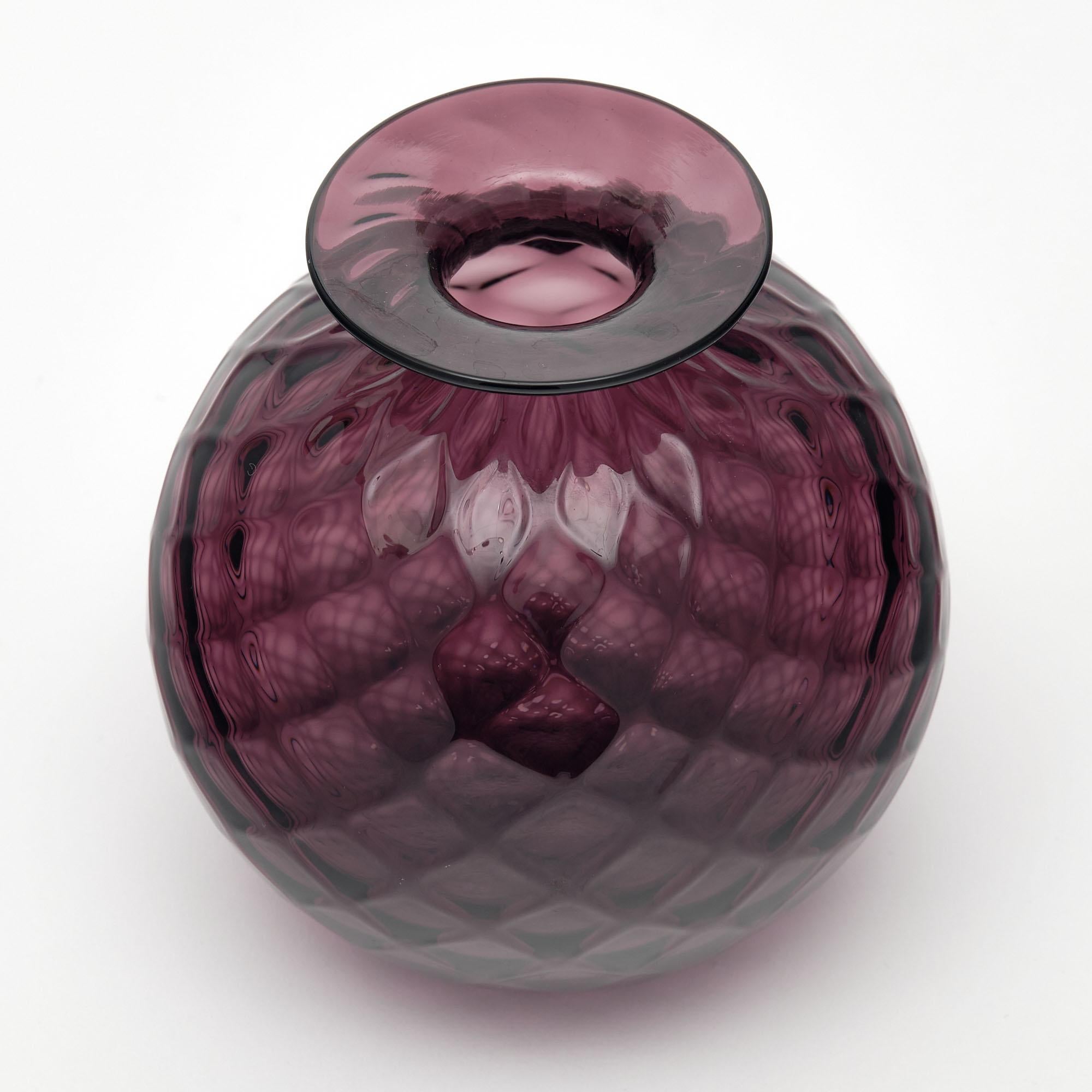 20th Century Purple Murano Glass bud Vases