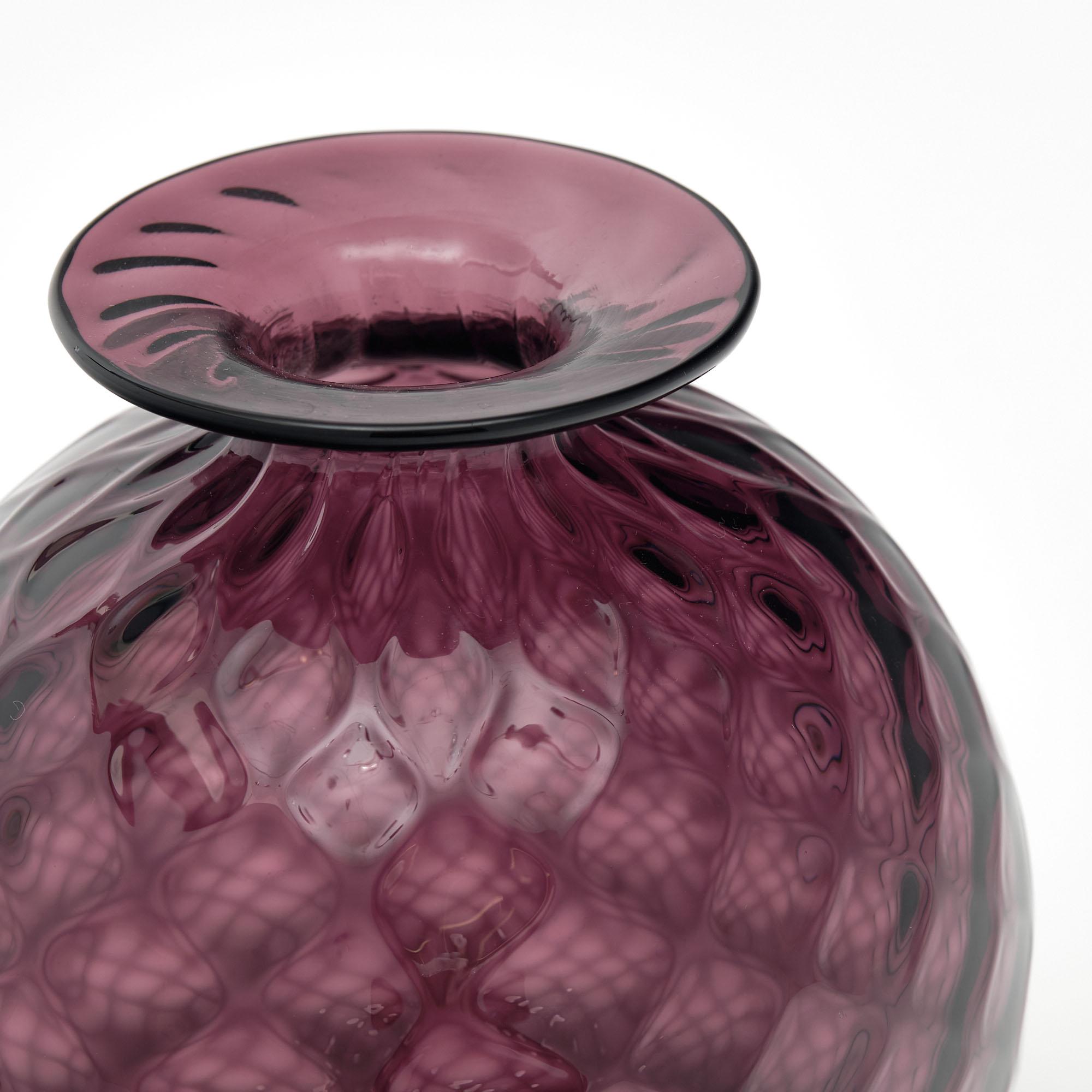 Purple Murano Glass bud Vases 1