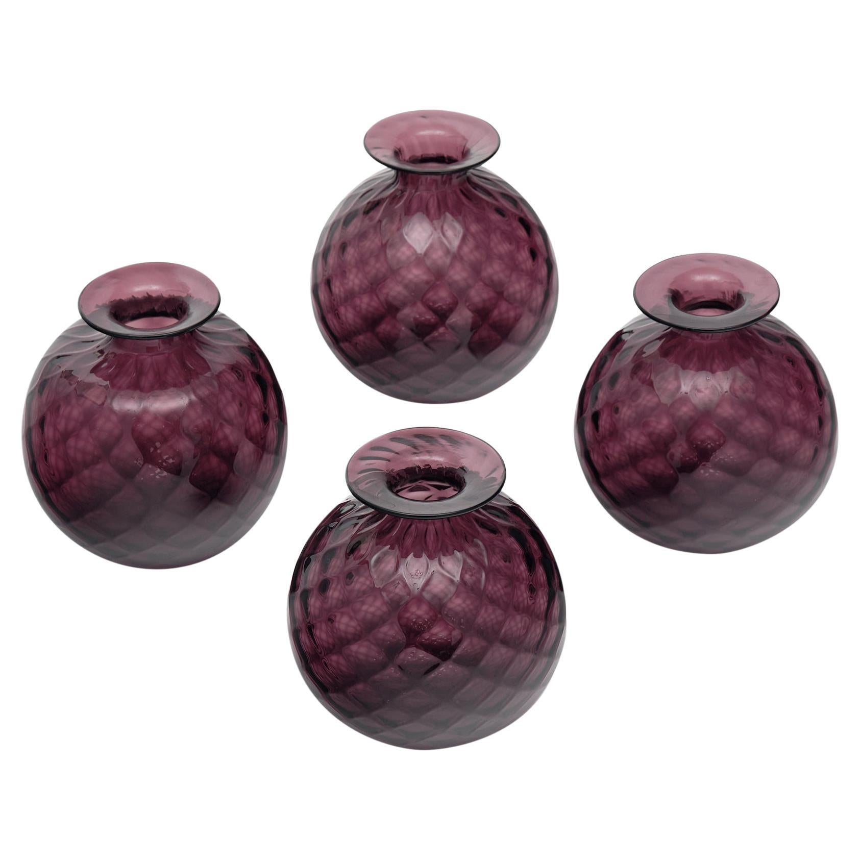 Purple Murano Glass bud Vases
