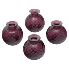 Purple Murano Glass bud Vases