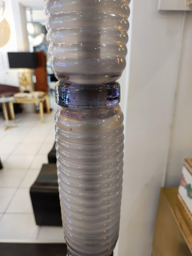 Purple Murano Glass Floor Lamp For Sale 4