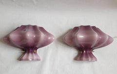 Purple Murano Glass Mid-Century Modern Sconces, a pair
