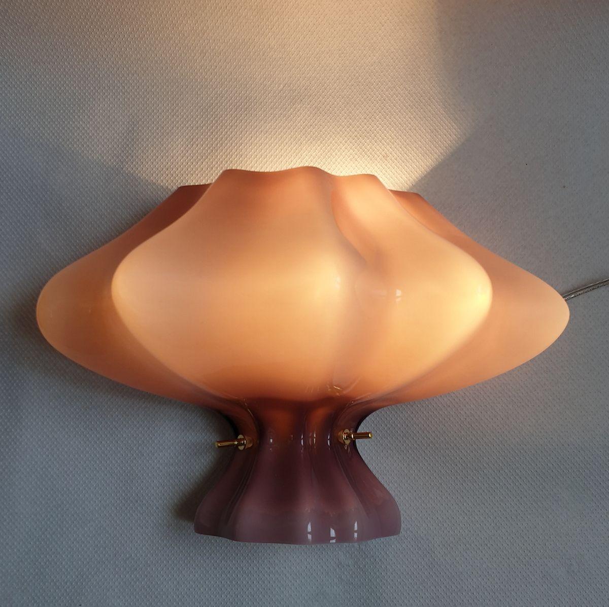 Purple Murano Glass Mid-Century Modern Sconces, a pair In Excellent Condition In Dallas, TX