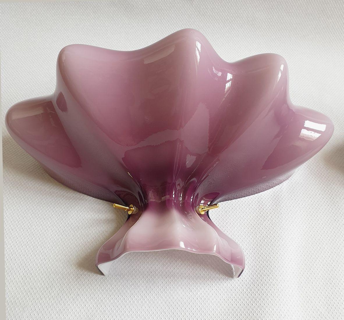 Purple Murano Glass Mid-Century Modern Sconces, a pair 1