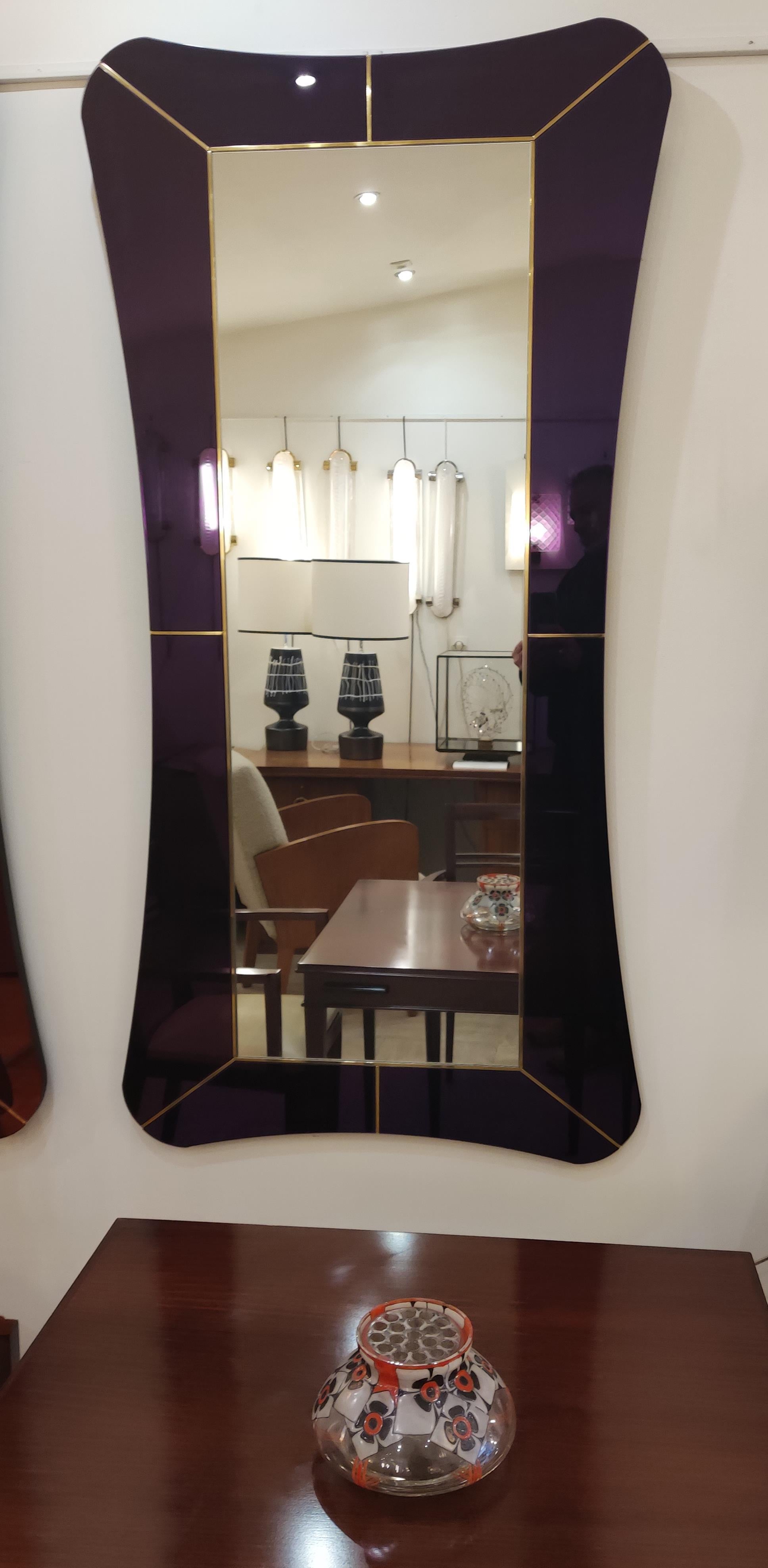 Purple Murano Glass Mirror 3