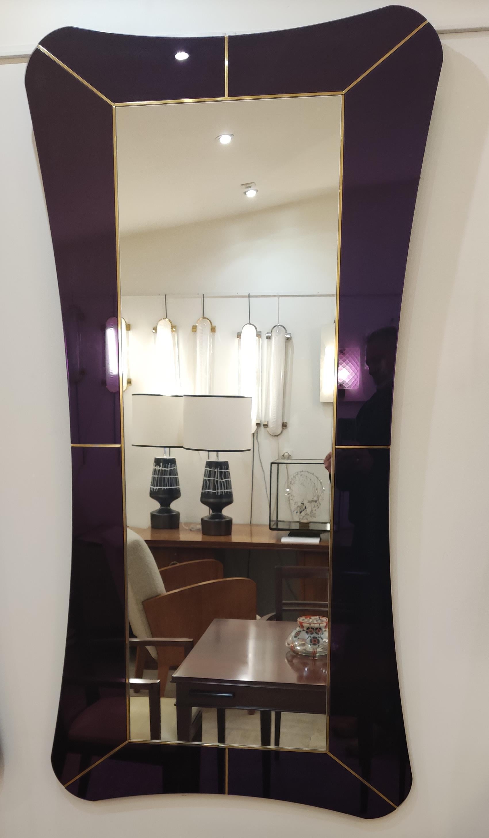 Purple Murano Glass Mirror 4