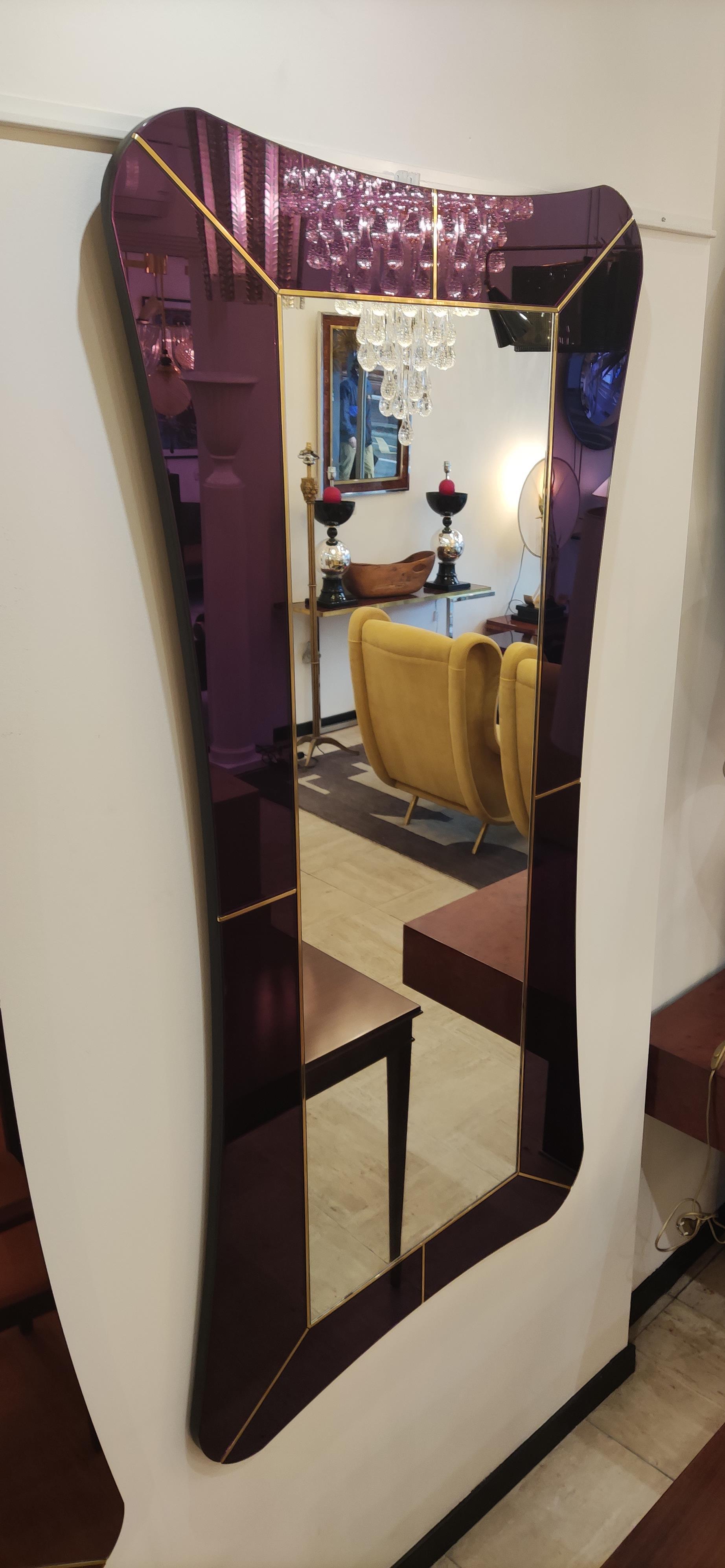 Purple Murano Glass Mirror 5