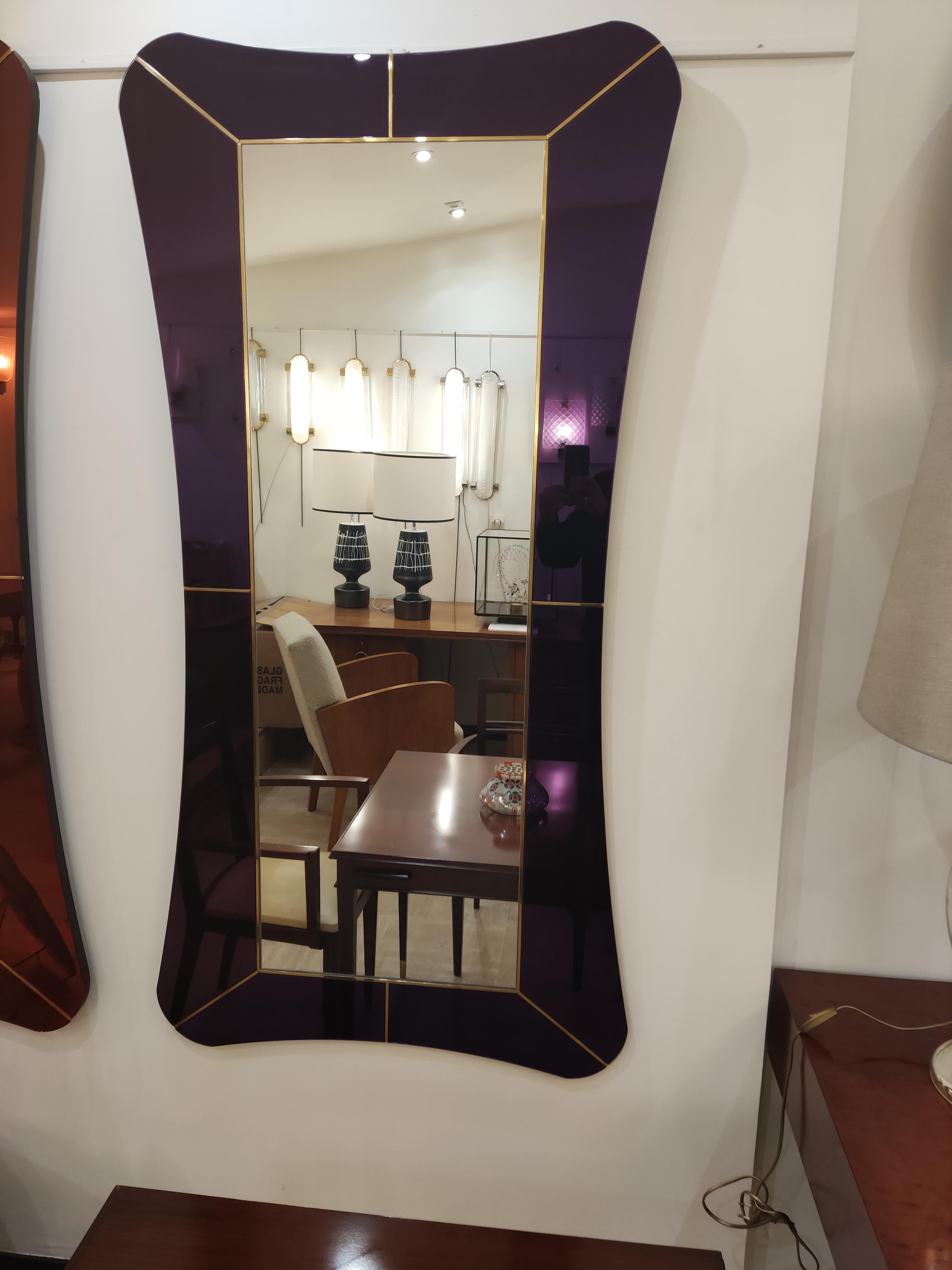 Purple Murano Glass Mirror 8