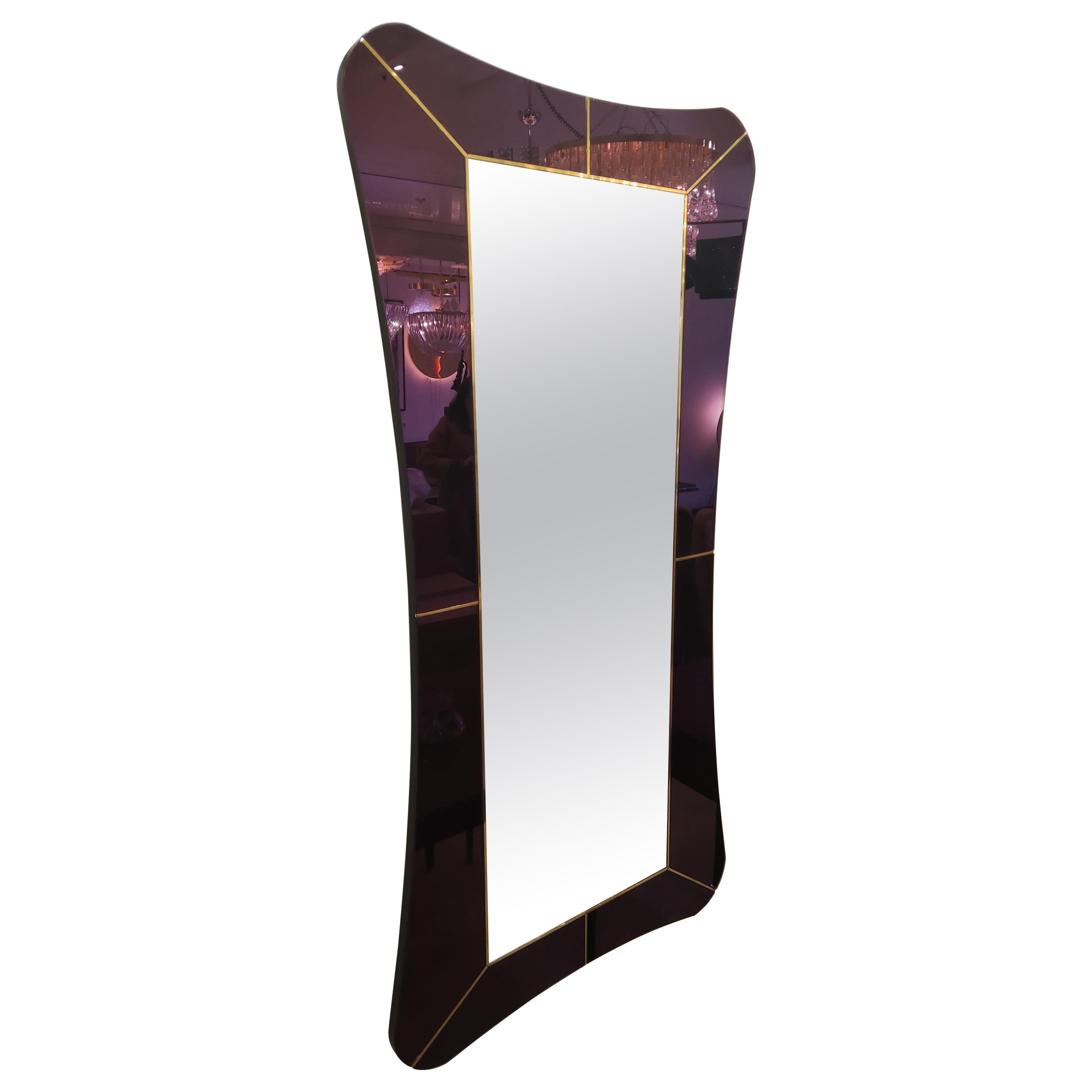 Purple Murano Glass Mirror