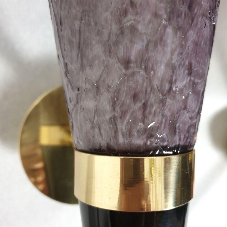 Purple Murano glass sconces, Mila Schon, Italy For Sale 3