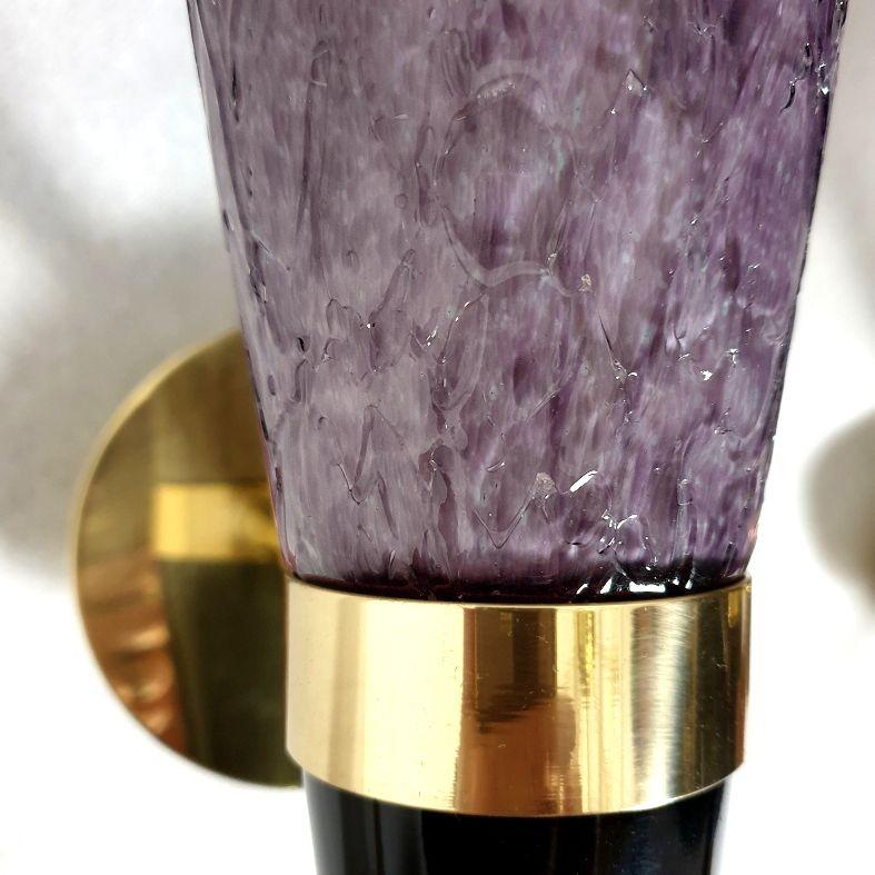 Purple Murano glass sconces, Mila Schon, Italy For Sale 2