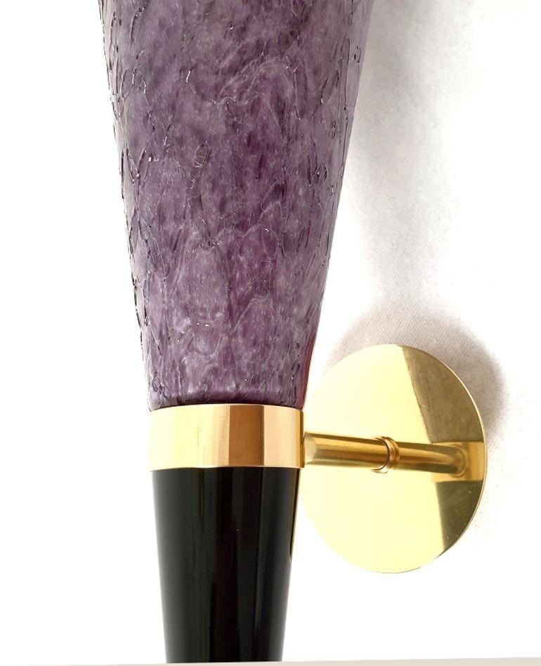 Purple Murano glass sconces, Mila Schon, Italy For Sale 3