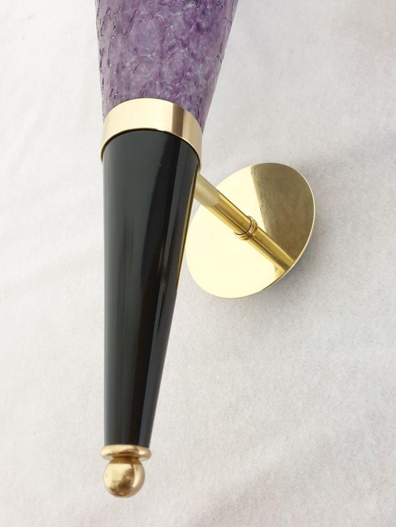Purple Murano glass sconces, Mila Schon, Italy For Sale 1
