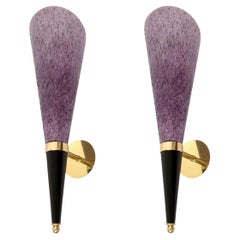 Purple Murano glass sconces, Mila Schon, Italy