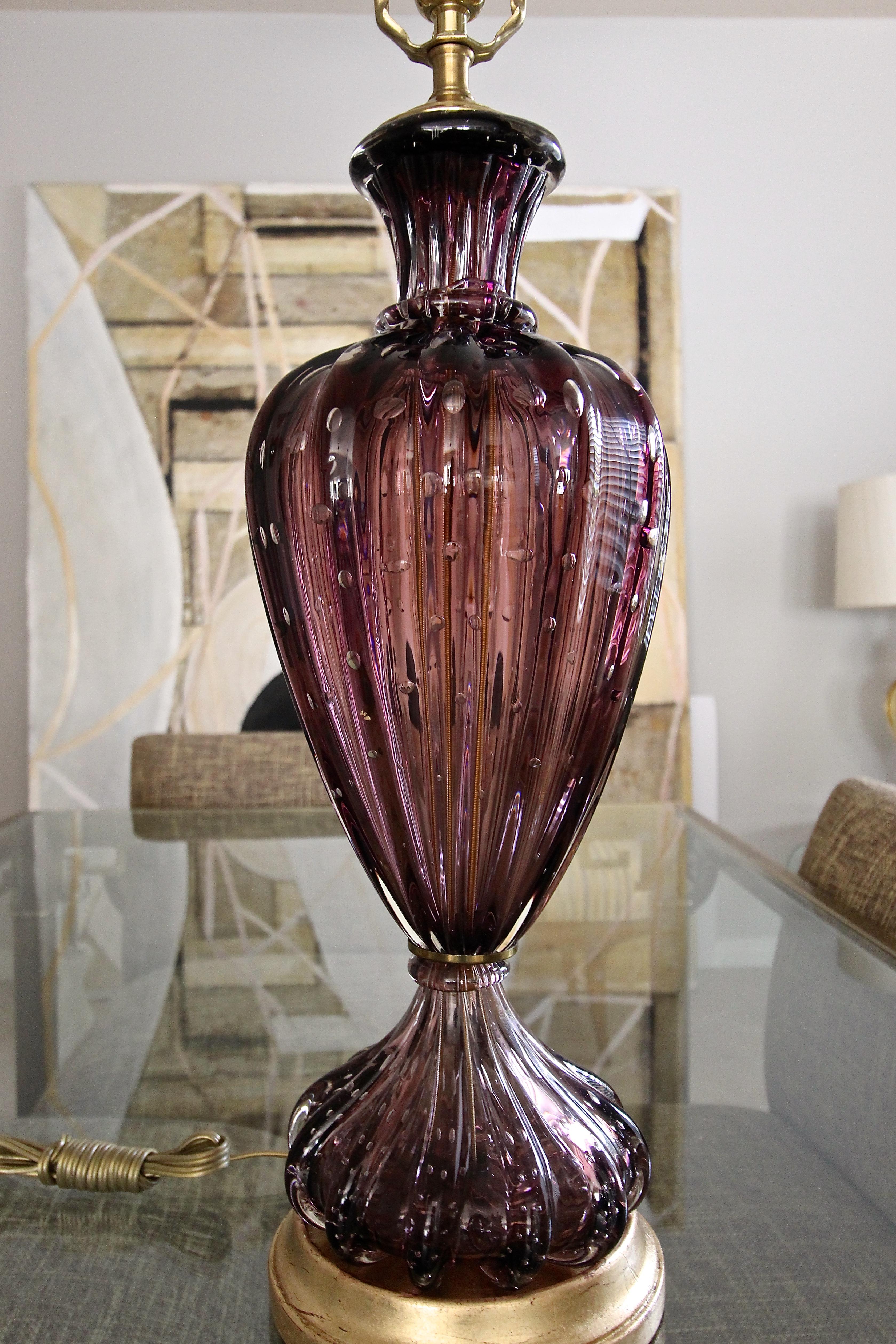 glass blown table lamps