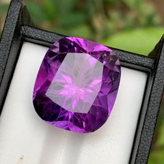Purple Natural Amethyst Necklace Pendant Loose Gemstone 34.55Ct Flower Cut-Jewel