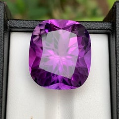 Purple Natural Amethyst Necklace Pendant Loose Gemstone 34.55Ct Flower Cut-Jewel