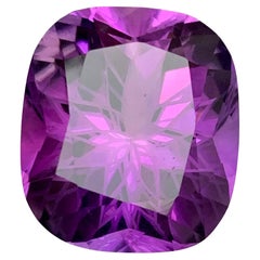 Purple Natural Amethyst Necklace Pendant Loose Gemstone 34.55Ct Flower Cut-Jewel