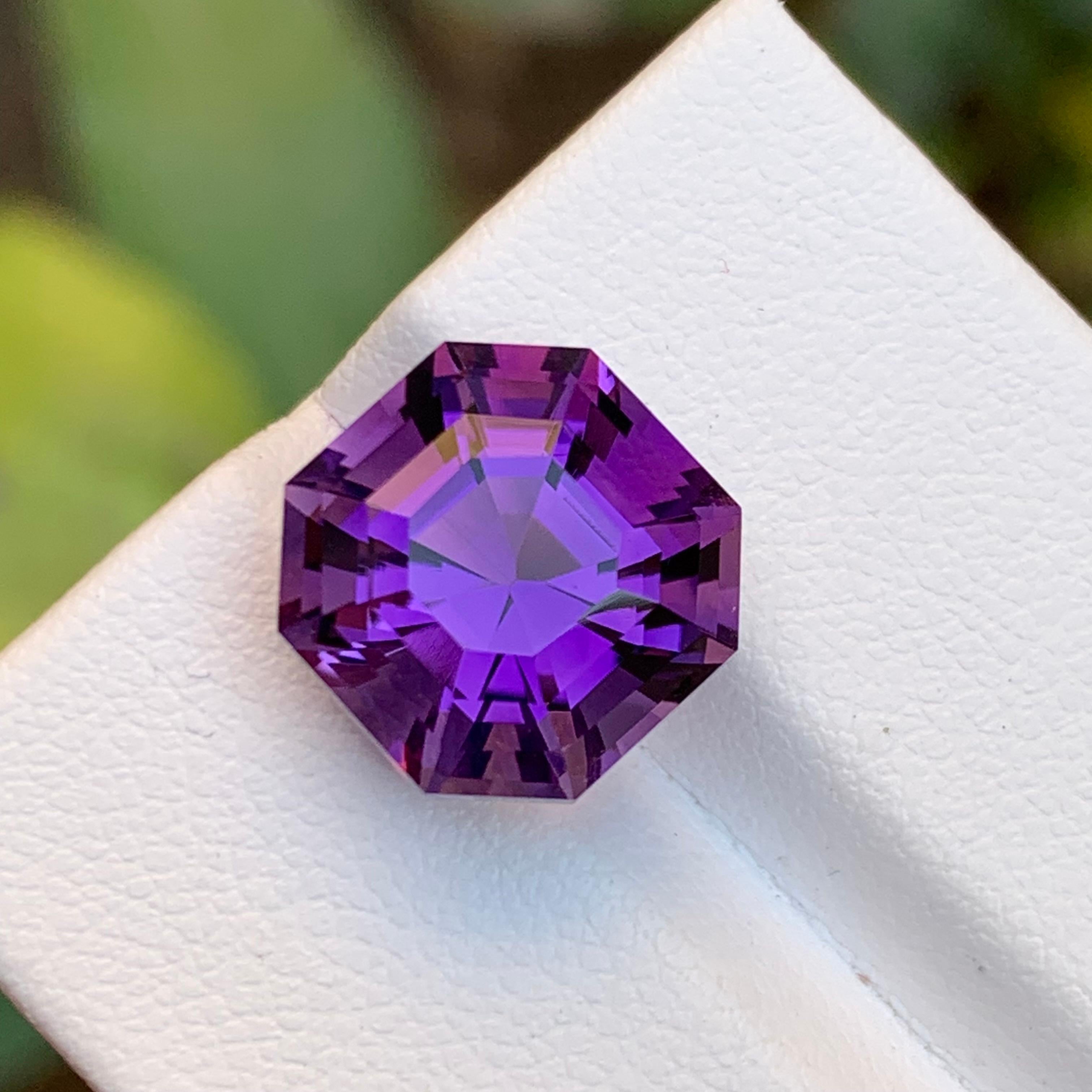 Purple Natural Amethyst Octagon/Asscher Cut, 8.40 Carat for any Jewelry Setting 7
