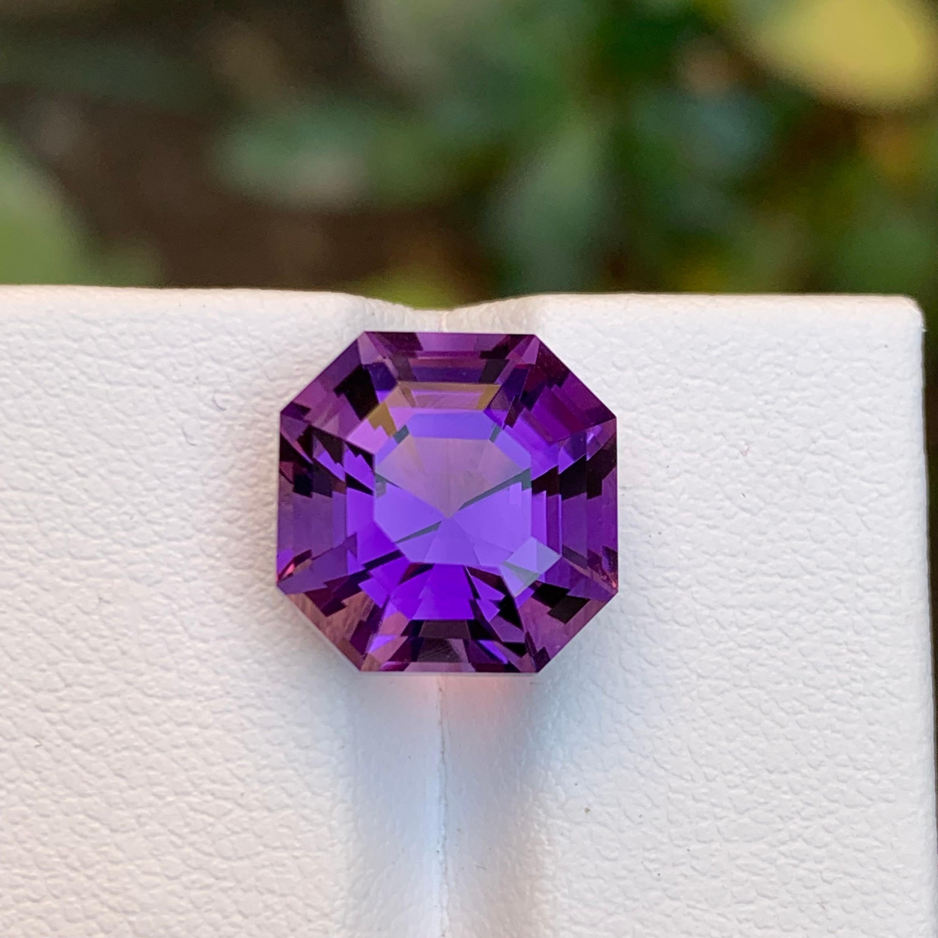 Contemporary Purple Natural Amethyst Octagon/Asscher Cut, 8.40 Carat for any Jewelry Setting