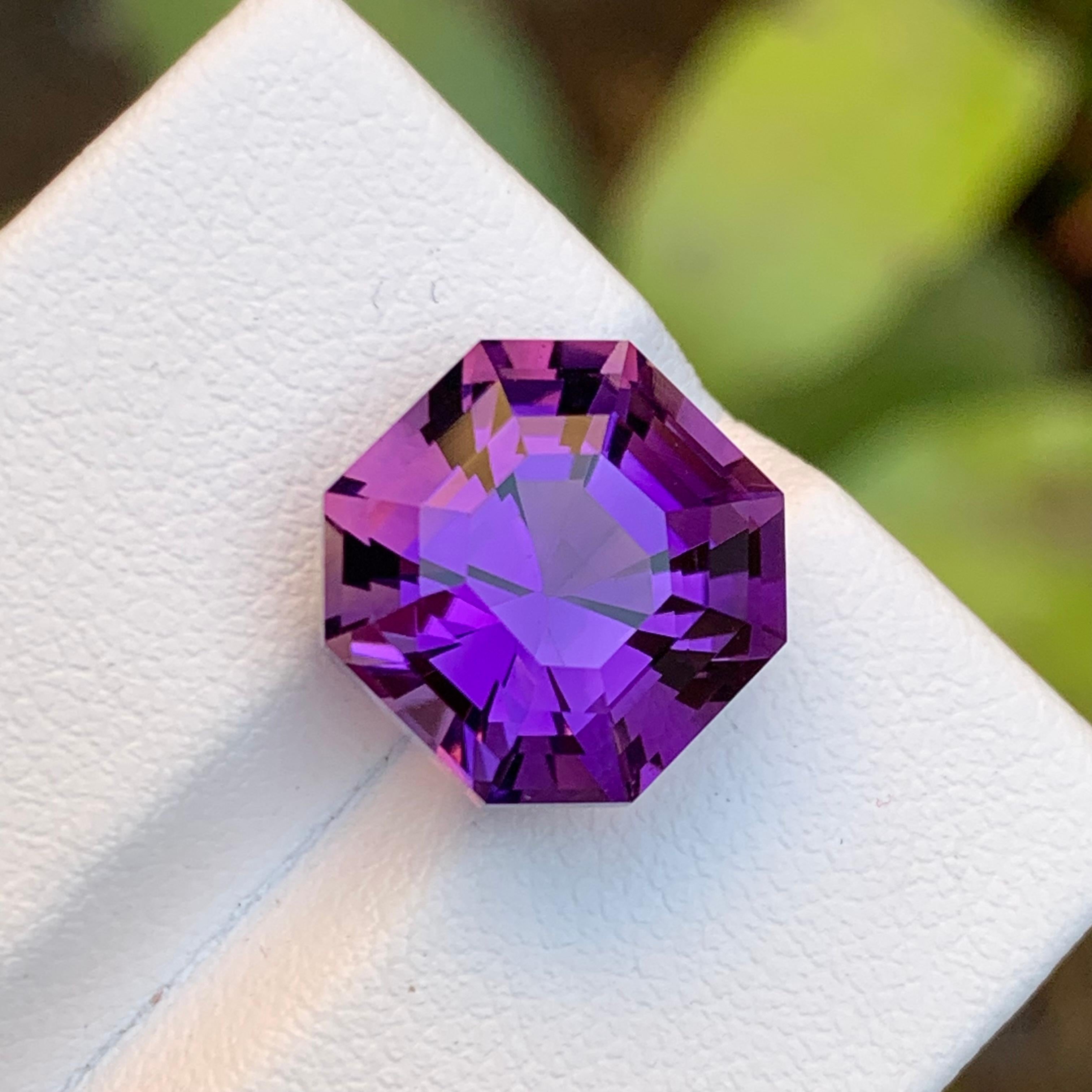 Purple Natural Amethyst Octagon/Asscher Cut, 8.40 Carat for any Jewelry Setting 2