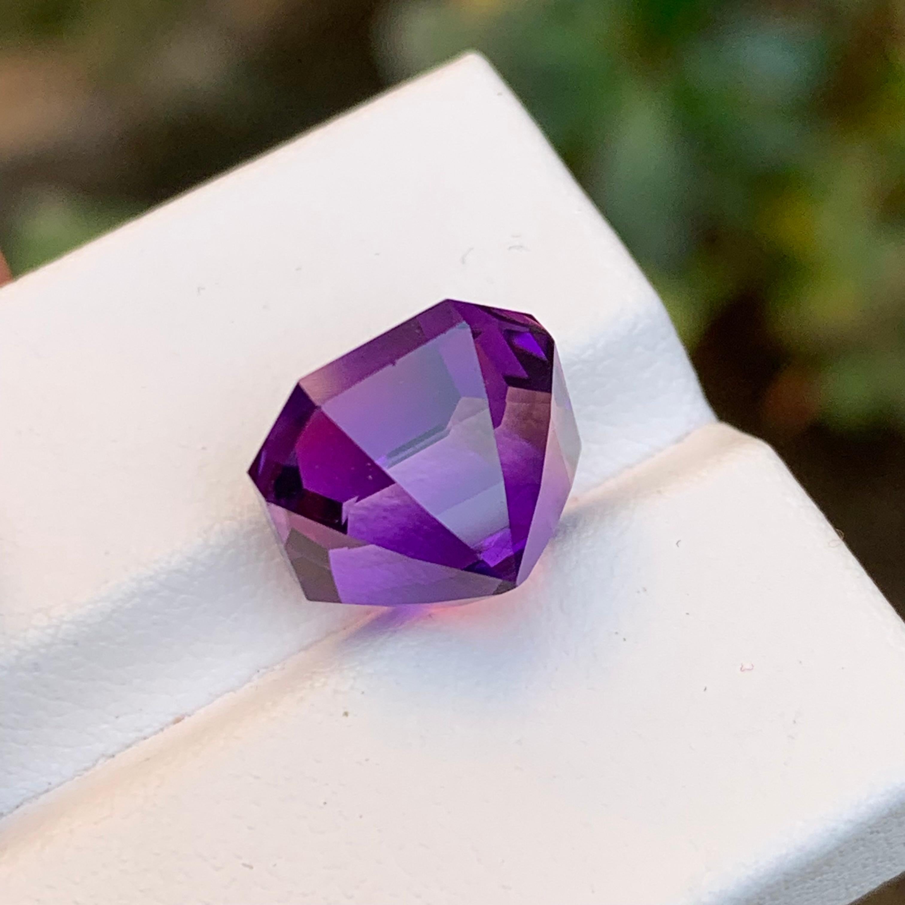 Purple Natural Amethyst Octagon/Asscher Cut, 8.40 Carat for any Jewelry Setting 3