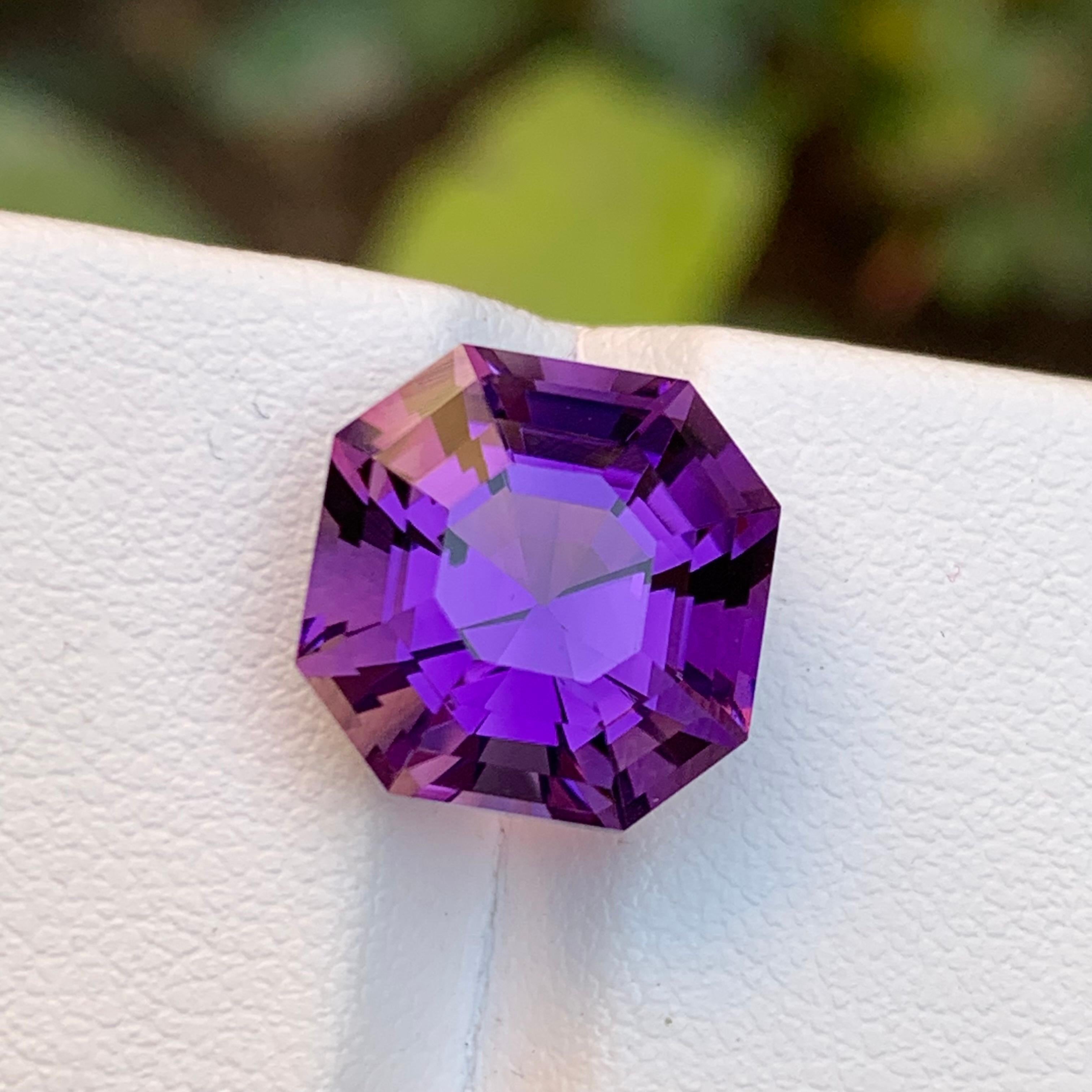 Purple Natural Amethyst Octagon/Asscher Cut, 8.40 Carat for any Jewelry Setting 4