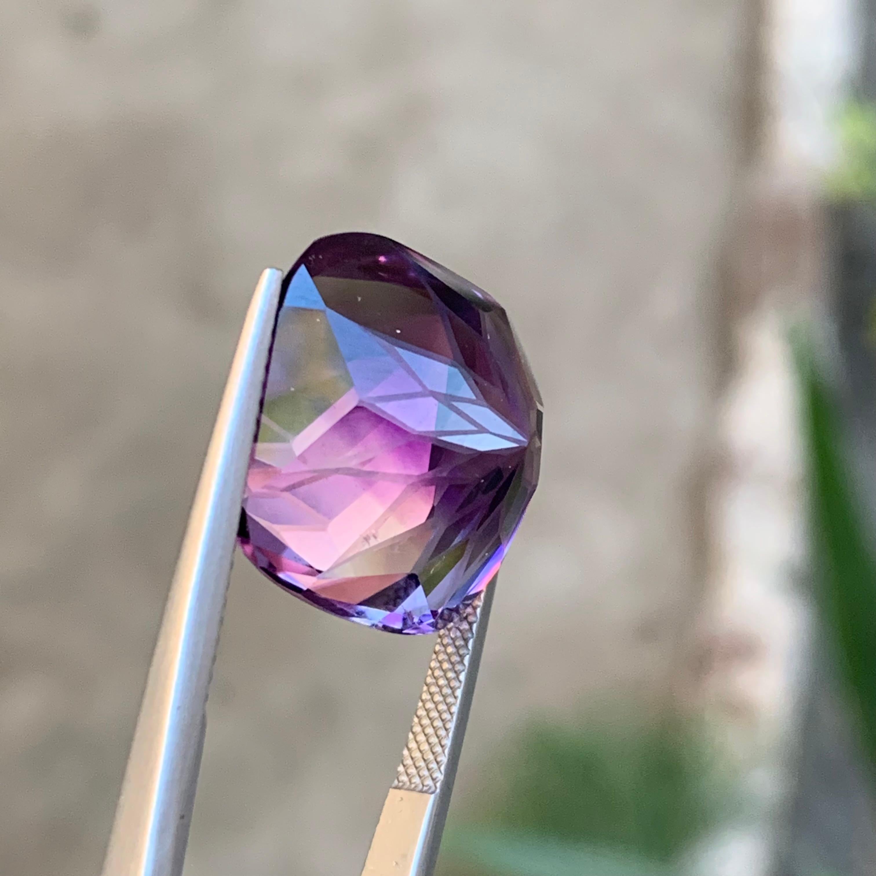 Purple Natural Amethyst Pendant Gemstone 24.35 Ct Flower Cushion Cut for Jewelry For Sale 5
