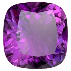 Purple Natural Amethyst Pendant Loose Gemstone 12.15 Ct Flower Cushion Cut Jewel