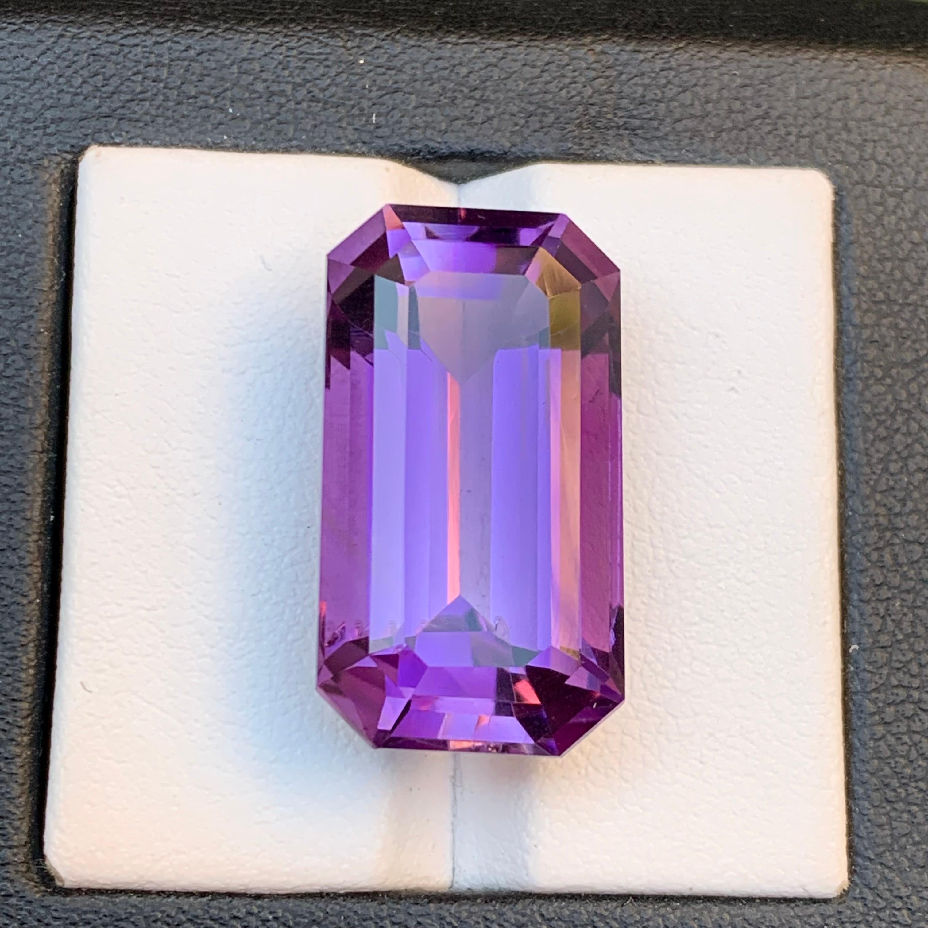 Lila natürlichen Amethyst Anhänger lose Edelstein 25,75 Ct Smaragdschliff für Schmuck im Angebot 1