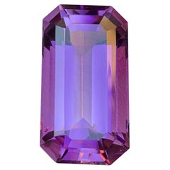 Purple Natural Amethyst Pendant Loose Gemstone 25.75 Ct Emerald Cut for Jewelry
