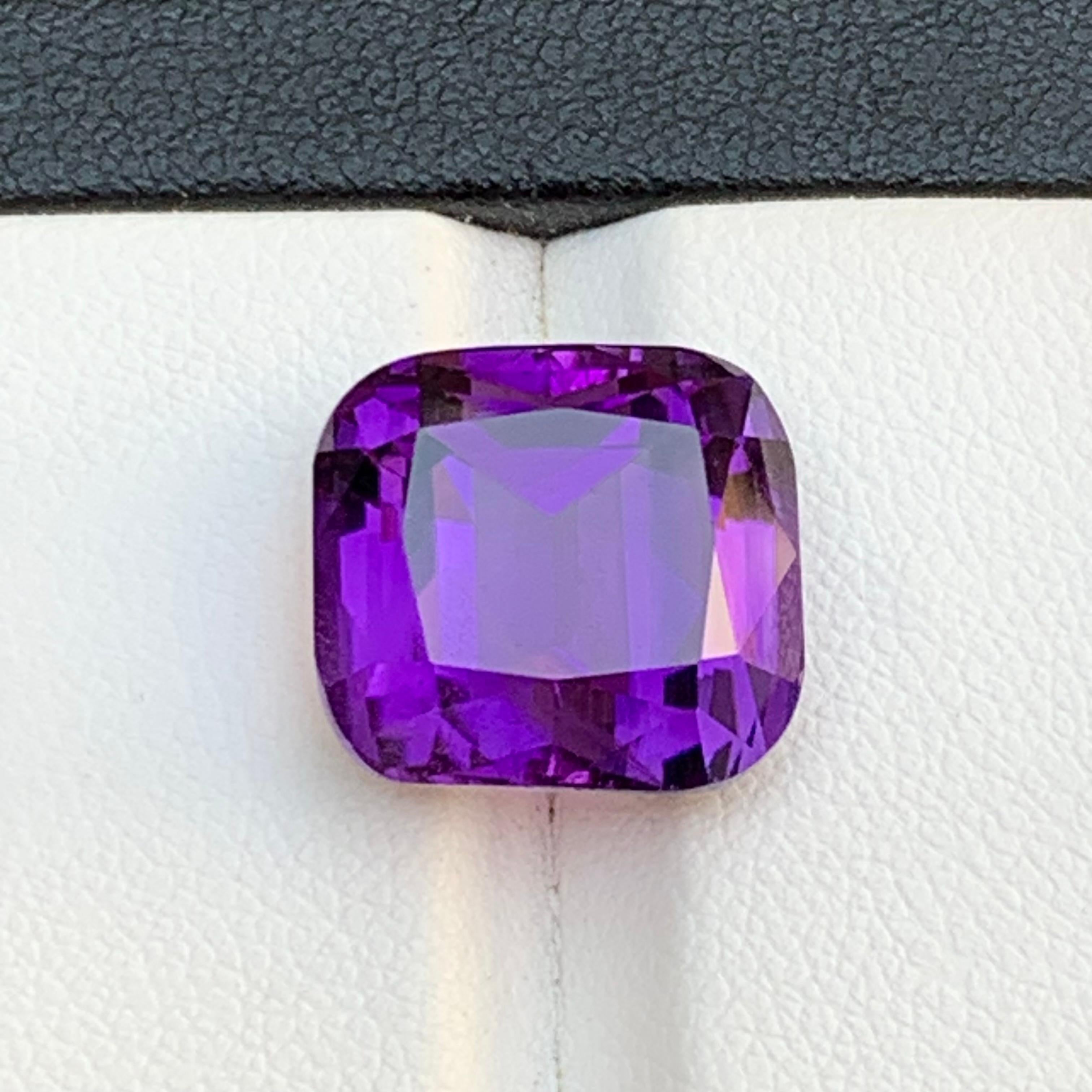 Contemporaneo Purple Natural Amethyst Ring Pendant Loose Gemstone 12.15Ct Cushion Cut-Jewelry in vendita