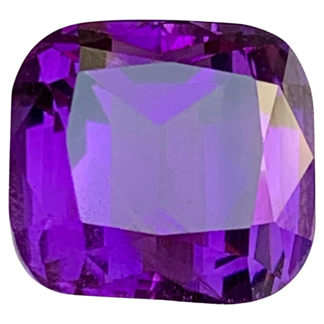Purple Natural Amethyst Ring Pendant Loose Gemstone 12.15Ct Cushion Cut-Jewelry in vendita